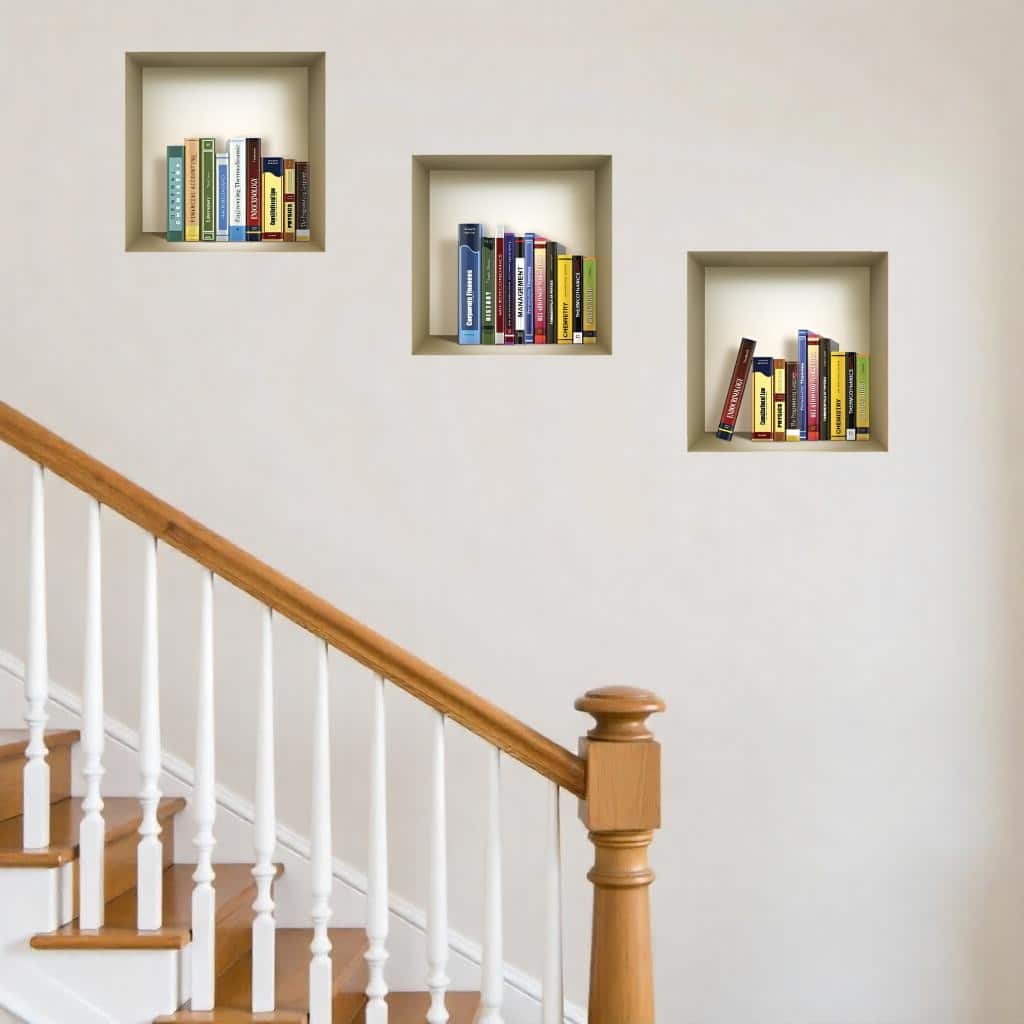 HomeRoots Set of Three Talla Niche 3D Square Peel and Stick Wall Decals