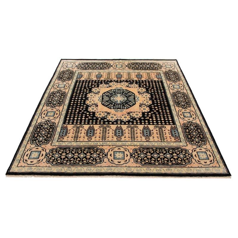 ECARPETGALLERY Hand-knotted Jules Serapi Black Wool Rug - 8'1 x 9'11