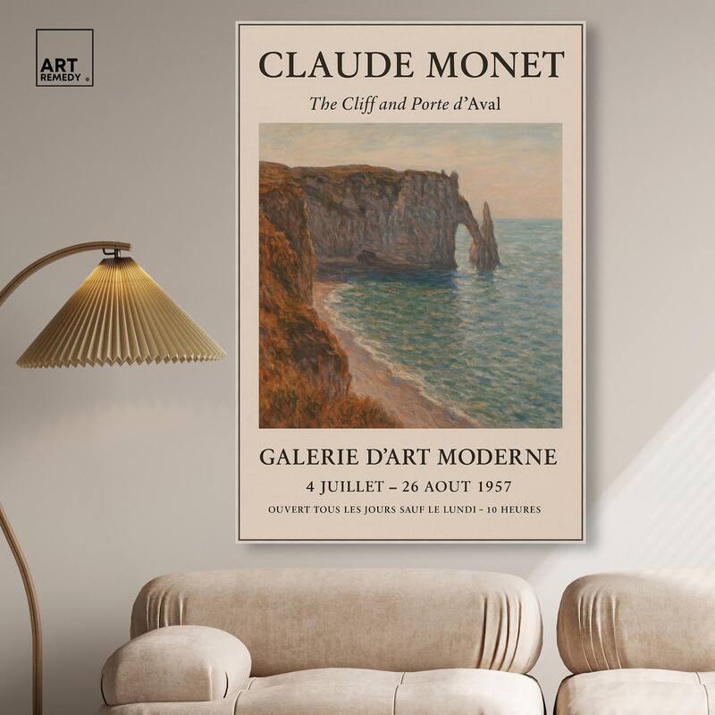 Monet's Seascape Canvas by Art Remedy