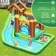preview thumbnail 11 of 18, Inflatable Waterslide Bounce House Climbing Wall without Blower - Green, Yellow and Blue - 145" x 120"x 91" (L×W×H)