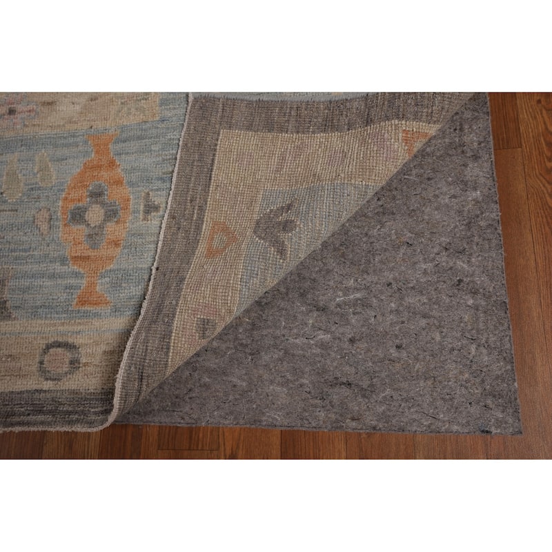 Gray Oushak Turkish Large Area Rug Hand-Knotted Wool Carpet - 10'1"x 13'8"