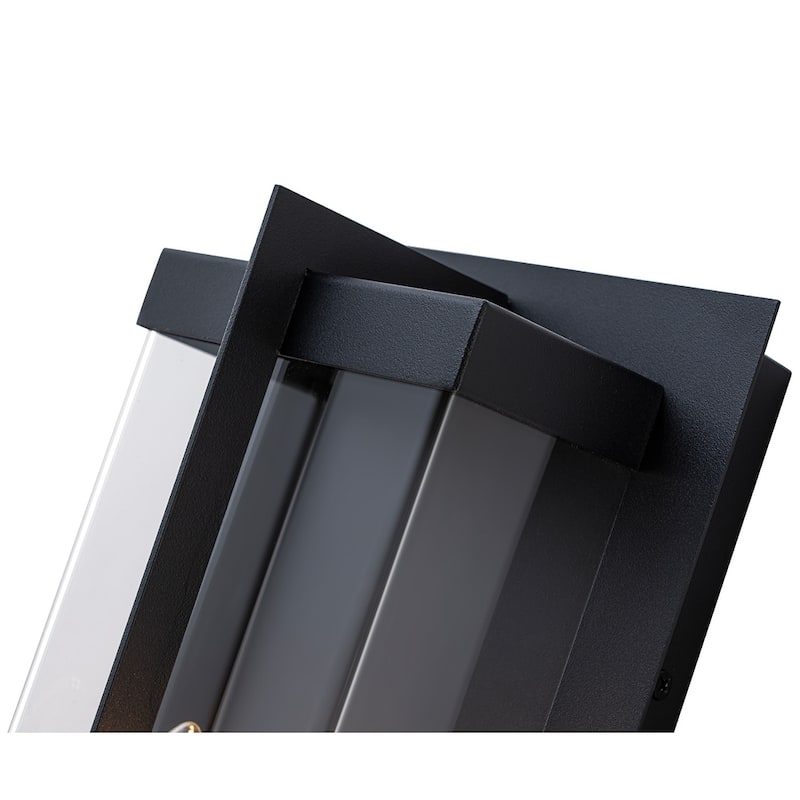 Modern Black Outdoor Wall Lights with 2-Light Candelabra