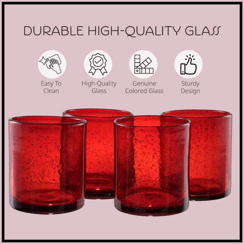 Artland Set of 4 Iris Double Old Fashioned Glass 14 oz - 14 oz