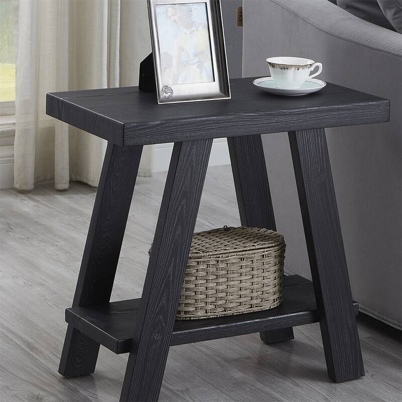 Contemporary Wood Shelf Side Table