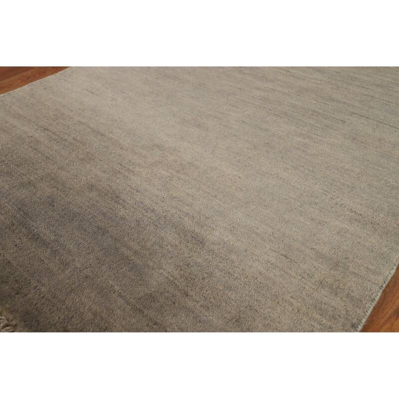 Modern Stripe Gabbeh Oriental Rug Handmade Wool Carpet - 3'4" x 4'10"