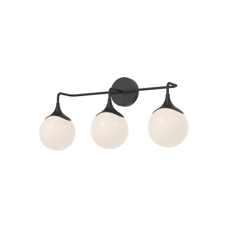 Alora Lighting VL505125OP Nouveau 3 Light 26" Wide Bathroom Vanity - Matte Black