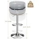 preview thumbnail 71 of 78, Bar Stools Adjustable Height Swivel Faux Leather Armless Barstools