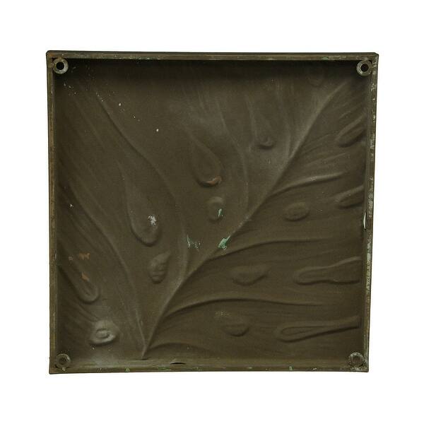 Shop Distressed Green Stamped Metal Tropical Leaf 2 Piece Wall