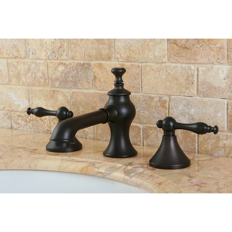Kingston Brass Naples 1.2 GPM Widespread Bathroom Faucet with Pop-Up