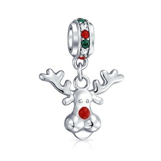 Christmas Holiday Kissing Mistletoe Holly Dangle Charm Bead For Women Teen 925 Sterling Silver Fits European Bracelet