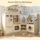 preview thumbnail 3 of 8, Gymax Kids Corner Play Kitchen w/Faucet Dishwasher Stoves Coffee