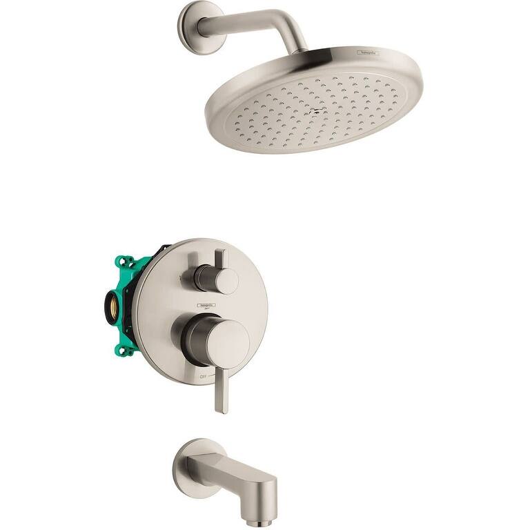 Hansgrohe Croma Tub and Shower Trim Package with 2 GPM Single Function - Brushed Nickel
