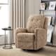 Arlette Contemporary Floral Manual Swivel Recliner with Tufted Back