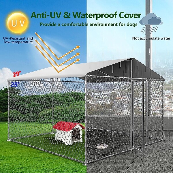 Large Dog Kennel Outdoor Heavy Duty Outdoor Dog Kennel Chain Link Dog Cage Dog Playpen Dogs Run On Sale Bed Bath Beyond 37987955