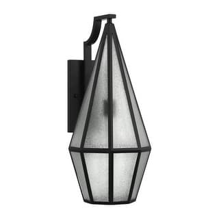 Peninsula 1-Light Outdoor Wall Lantern in Matte Black