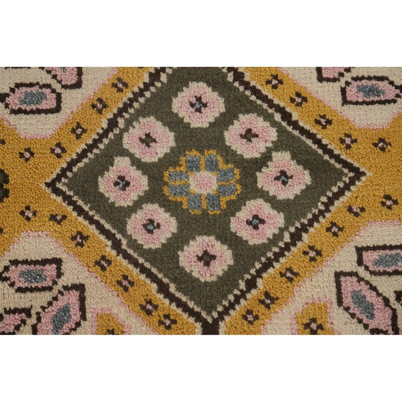 Tribal Geometric Heriz Serapi Oriental Area Rug Handmade Wool Carpet - 9'2" x 11'10"