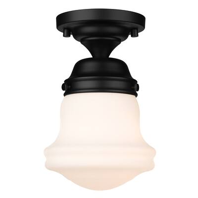 Vaughn 1 Light Flush Mount - Matte Black