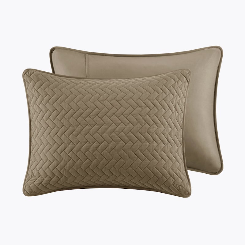 Madison Park Signature Velvet Touch Luxurious Oversized Quilted Set