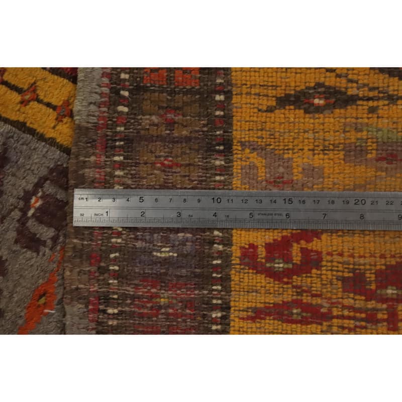 Hand Knotted Oriental 100% Wool Carpet Transitional Tribal Oranges & Rust Anatolian Area Rug - 5' 2'' X 3' 8''