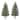 Gymax 2PCS 3 FT Artificial Xmas Tree w/ 81 Branch Tips Eucalyptus