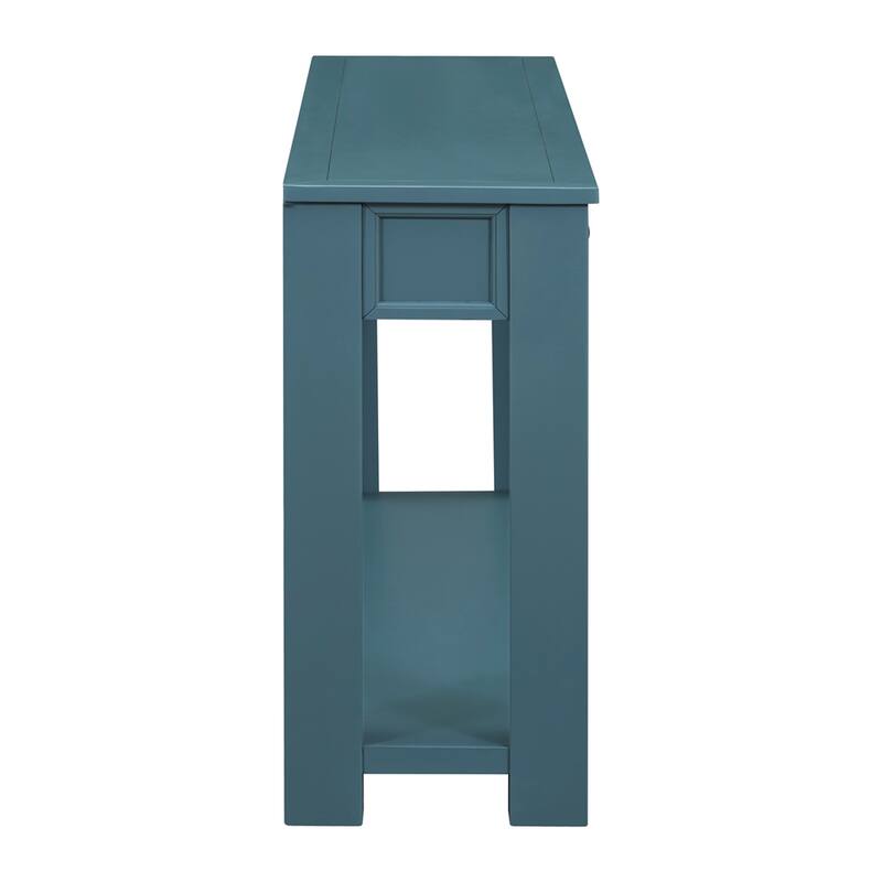 Console Table with Storage Drawers and Bottom Shelf for Entryway