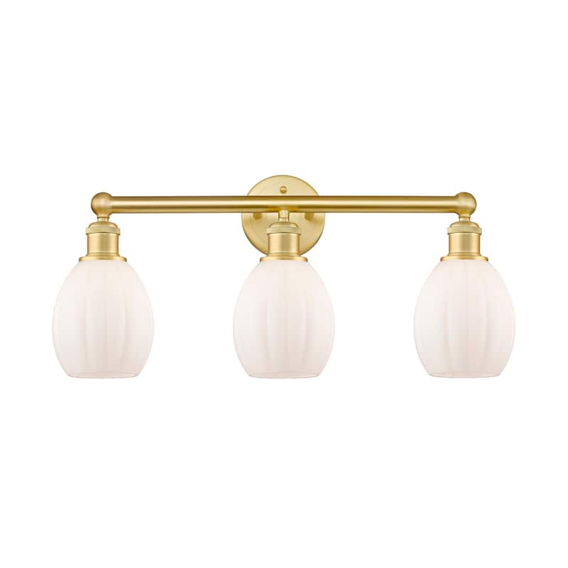 Innovations Lighting 616-3W-13-24 Eaton Vanity Eaton 3 Light 24" Wide - Satin Gold / Matte White