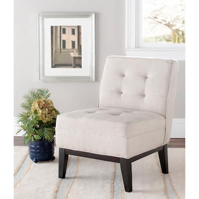 SAFAVIEH Gramercy Beige Armless Club Chair - 22.4" x 27.8" x 31.8"