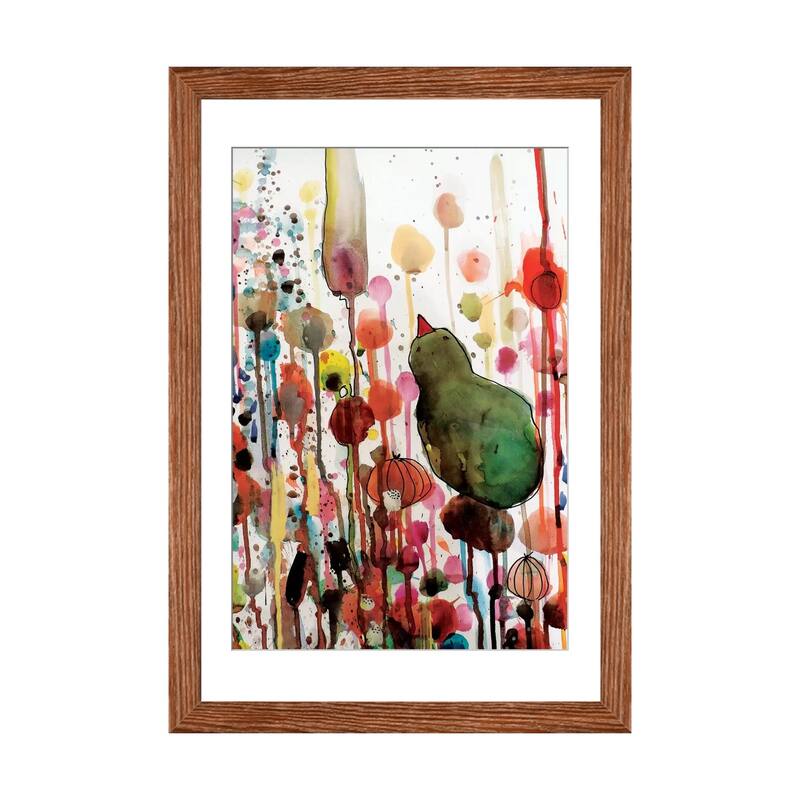 iCanvas "Waiting" by Sylvie Demers - Walnut - 32x24x1