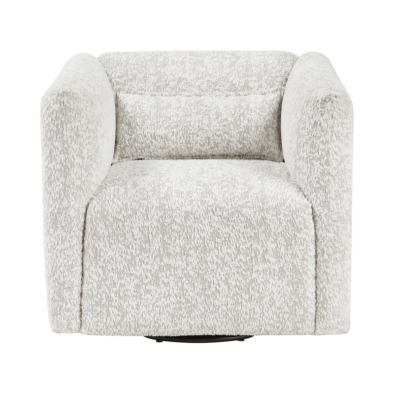 Quinn 33" Jacquard Swivel Chair - Lumbar Pillow, 360-Degree Swivel