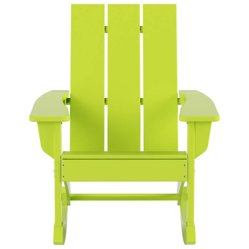 Shoreside Modern Eco-Friendly All Weather Poly Adirondack Rocking Chairs (Set of 2)