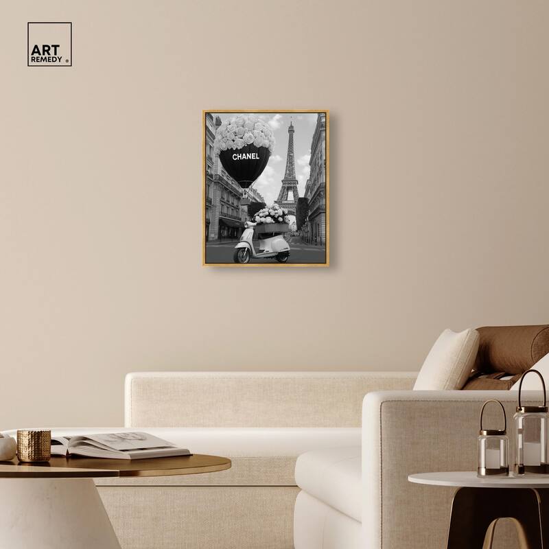 Scooter and Glam Balloon II Canvas by Art Remedy