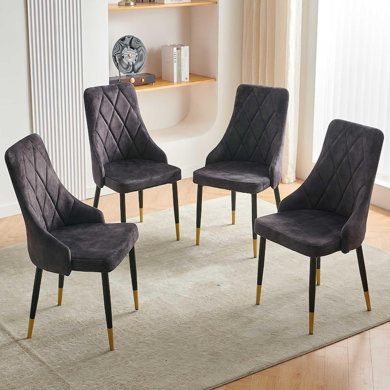 Howtai Velvet Home Kitchen Dining Chairs Upholstered Backrest
