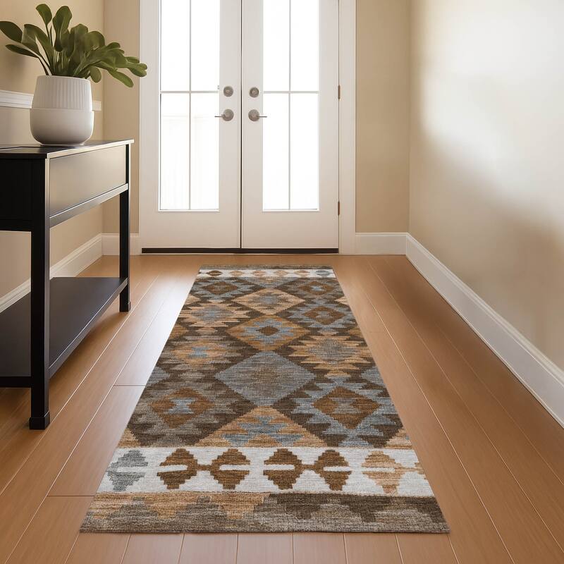 Premium Washable Super Soft Traditional Global Mayfield Rug - Copper - 2'3" x 7'6"