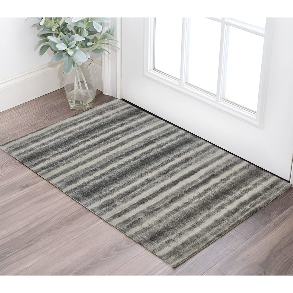 Wibe Abstract Modern Woven Durable Area Rug By HomeRoots - 2' x 3'