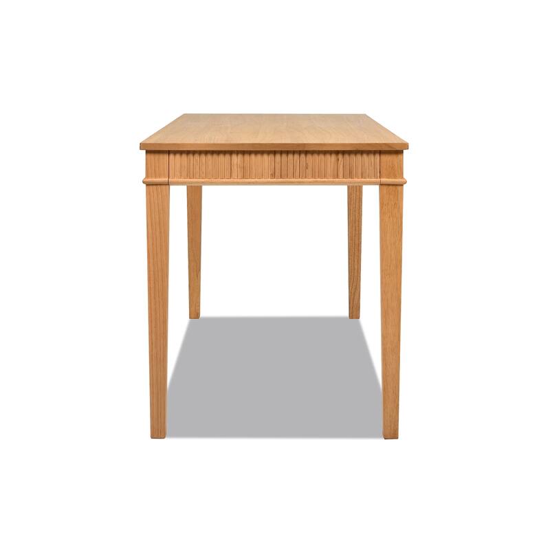 Dumont 63" Fluted Rubberwood Home Office Desk