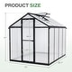 preview thumbnail 19 of 30, Aoodor Polycarbonate Walk-in Greenhouse with Aluminum Frame and Roof Vent