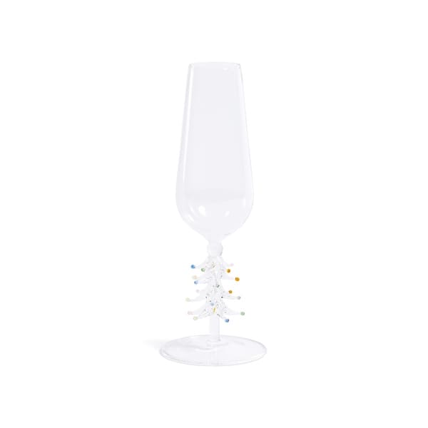 slide 2 of 12, Treetop Cheers Glass Champagne Flutes - Holiday Stemware, Set of 4 Clear