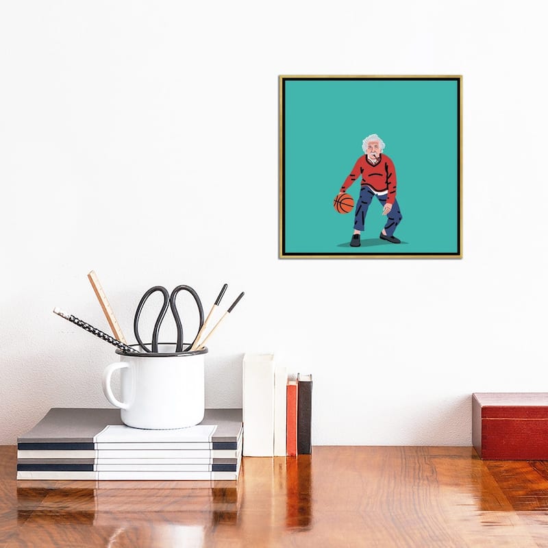 iCanvas "Balling Einstein" by Elad Shagrir Framed Canvas Print