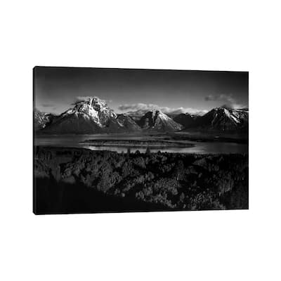 iCanvas "Mt. Moran and Jackson Lake from Signal Hill" by Ansel Adams Canvas Print