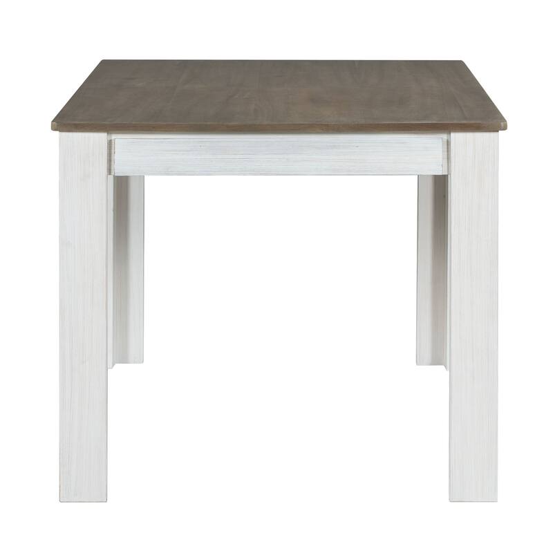 7-Piece Wooden Dining Table Set Mutifunctional Extendable Table with 12" Leaf and 2 Drawers, 6 Dining Chairs