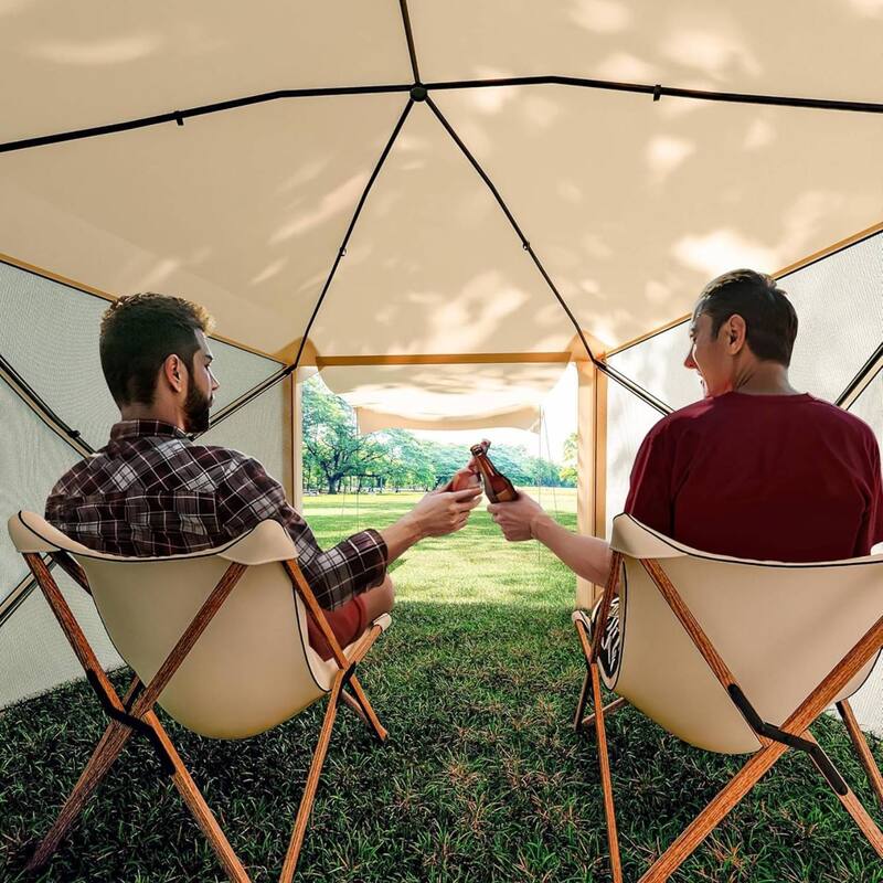 10 x 10 Ft Pop-Up Tent Gazebo, Camping Canopy Instant Shade for Patio, Backyard, and Lawn Use