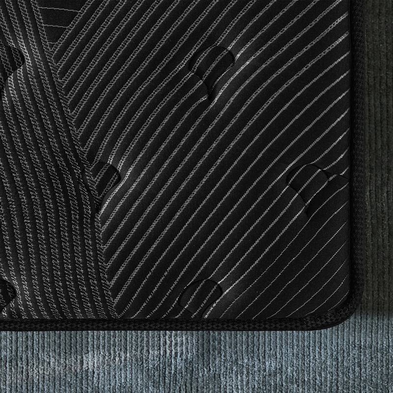 Modern Medium Firm Gel Memory Foam Hybrid Breathable Knitted Cover 14 in. Mattress - Black - King