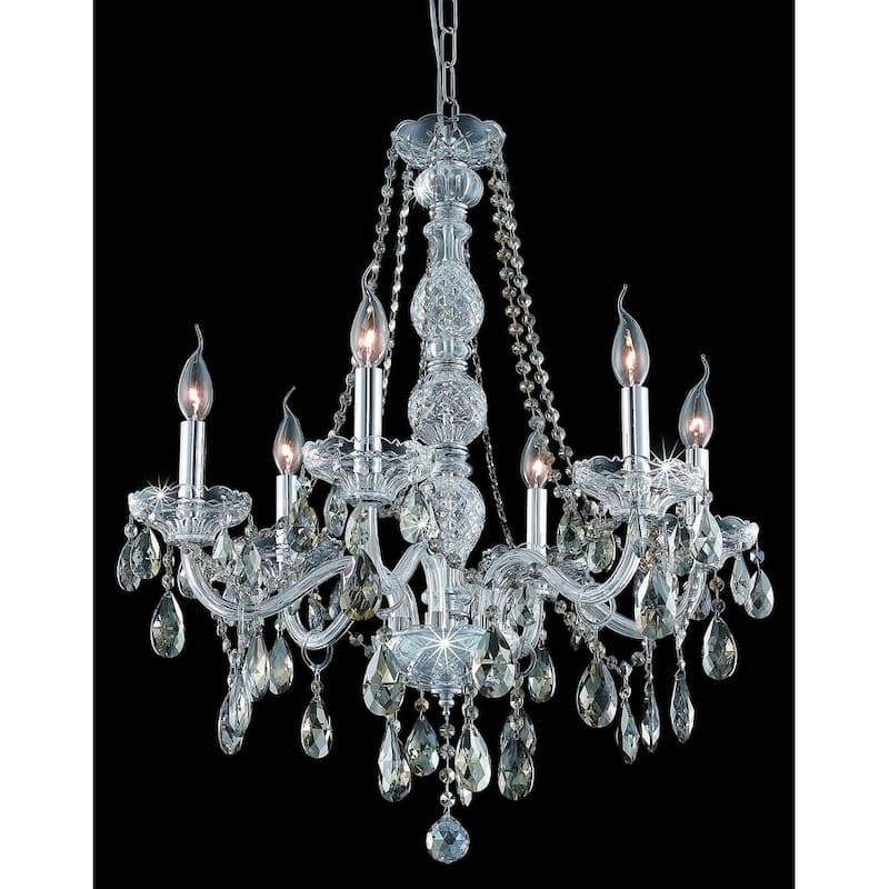 Elegant Lighting 7956D24-GT/RC Verona 6 Light 24" Wide Crystal