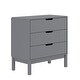 preview thumbnail 12 of 18, Wooden 3-Drawer Dresser with Smooth Bearing Slides for Kids Bedroom
