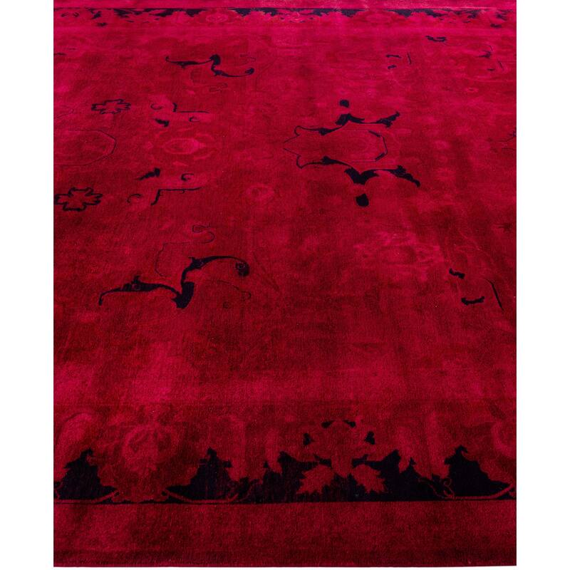 Overdyed One-of-a-Kind Hand-Knotted Area Rug - Pink - 8' 0" x 10' 5"