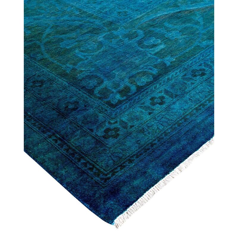 Vibrance One-of-a-Kind Hand-Knotted Area Rug - Blue, 12' 3" x 17' 10" - 12' 3" x 17' 10"