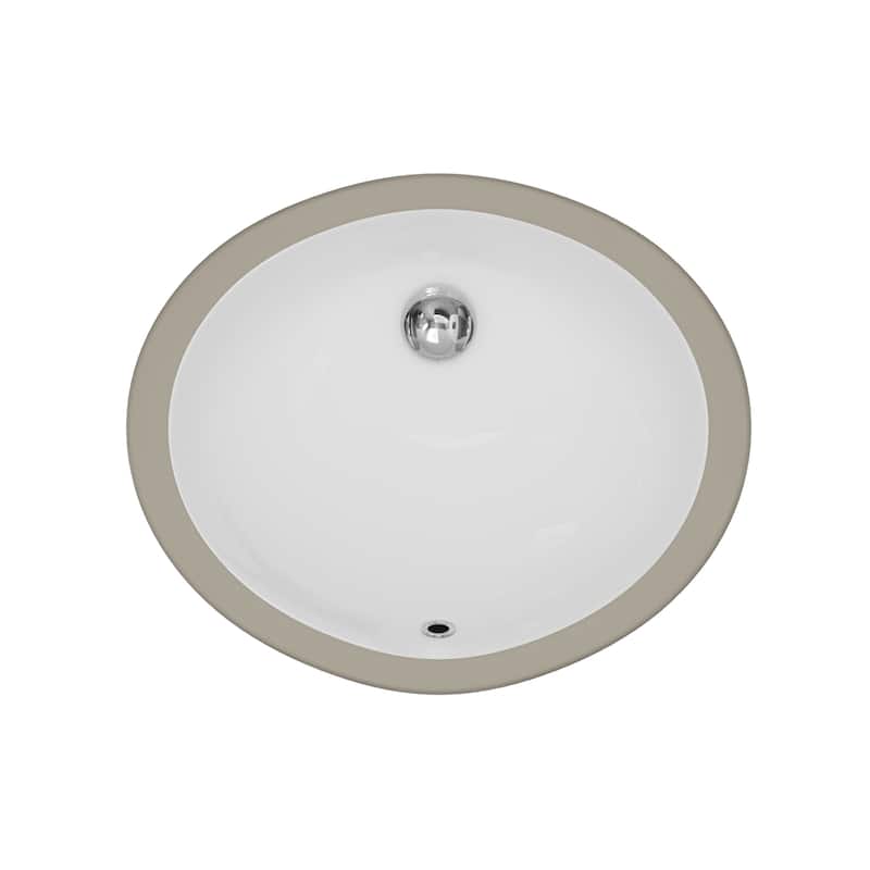 Karran 17-3/8" Undermount Vitreous China Bathroom Sink In White