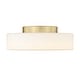 preview thumbnail 1 of 9, Wry Lighting Toli Integrated LED Flush Mount in Brushed Champagne Brass