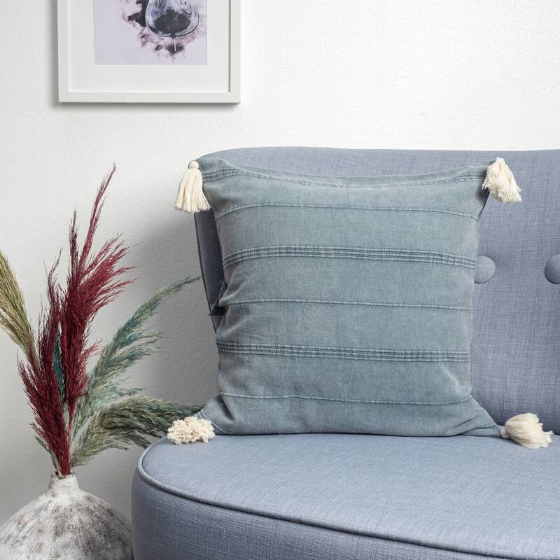 Sevita Subtle Striped Turkish Cotton Throw Pillow