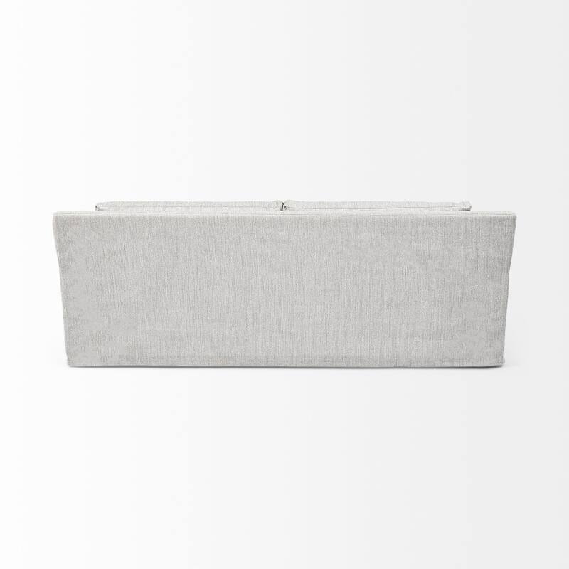 Denly II Castlerock Grey Slipcover Three Seater Sofa